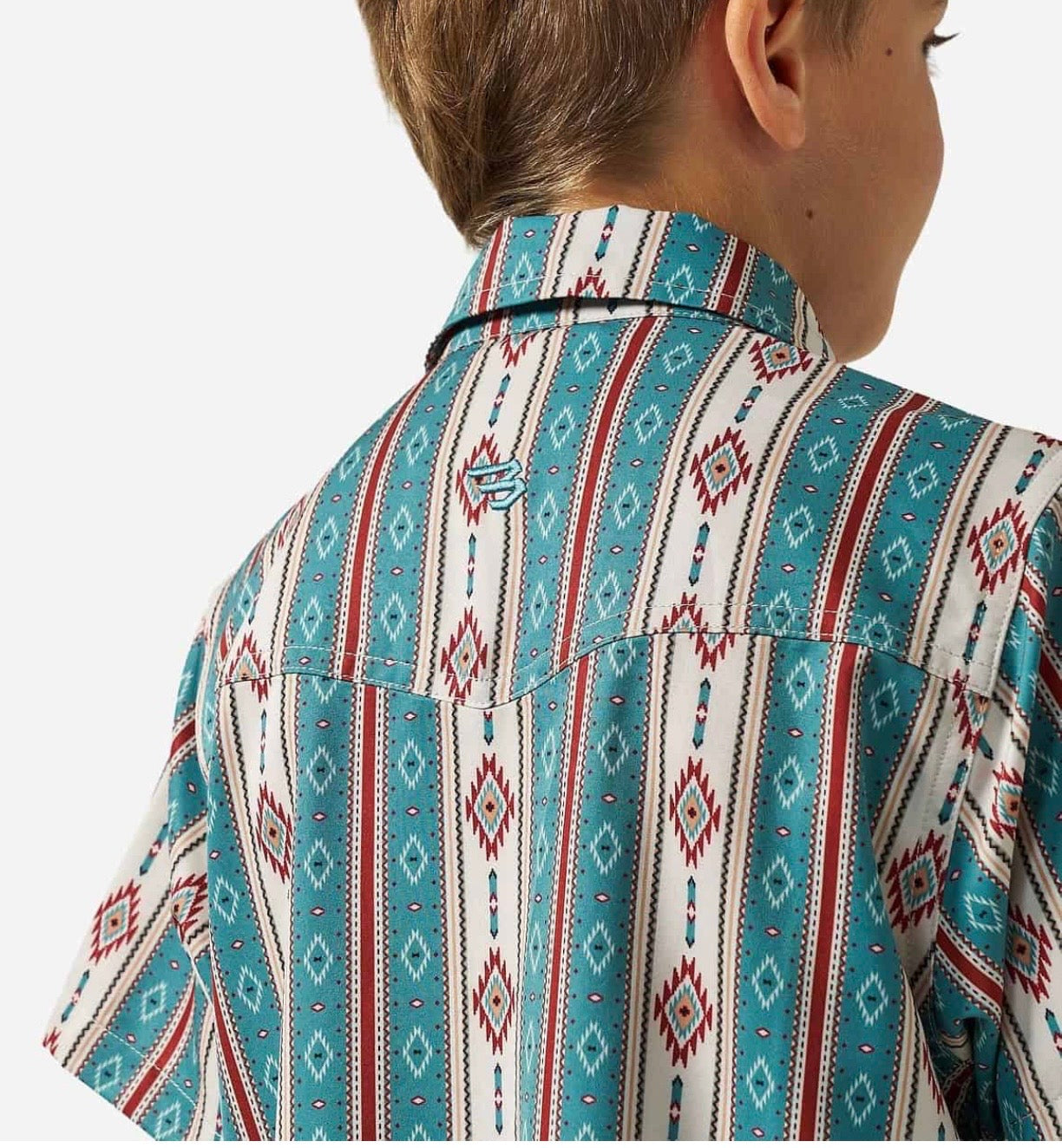 The Abbott Youth Burlebo Western Performance Shirt Fl/ Tx