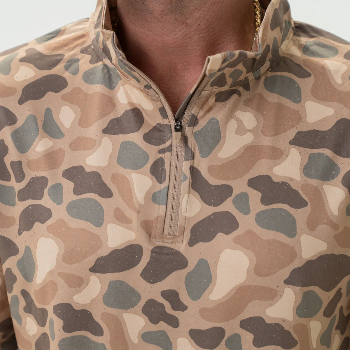 Pintail Camo Burlebo Quarter Zip Pullover Fl