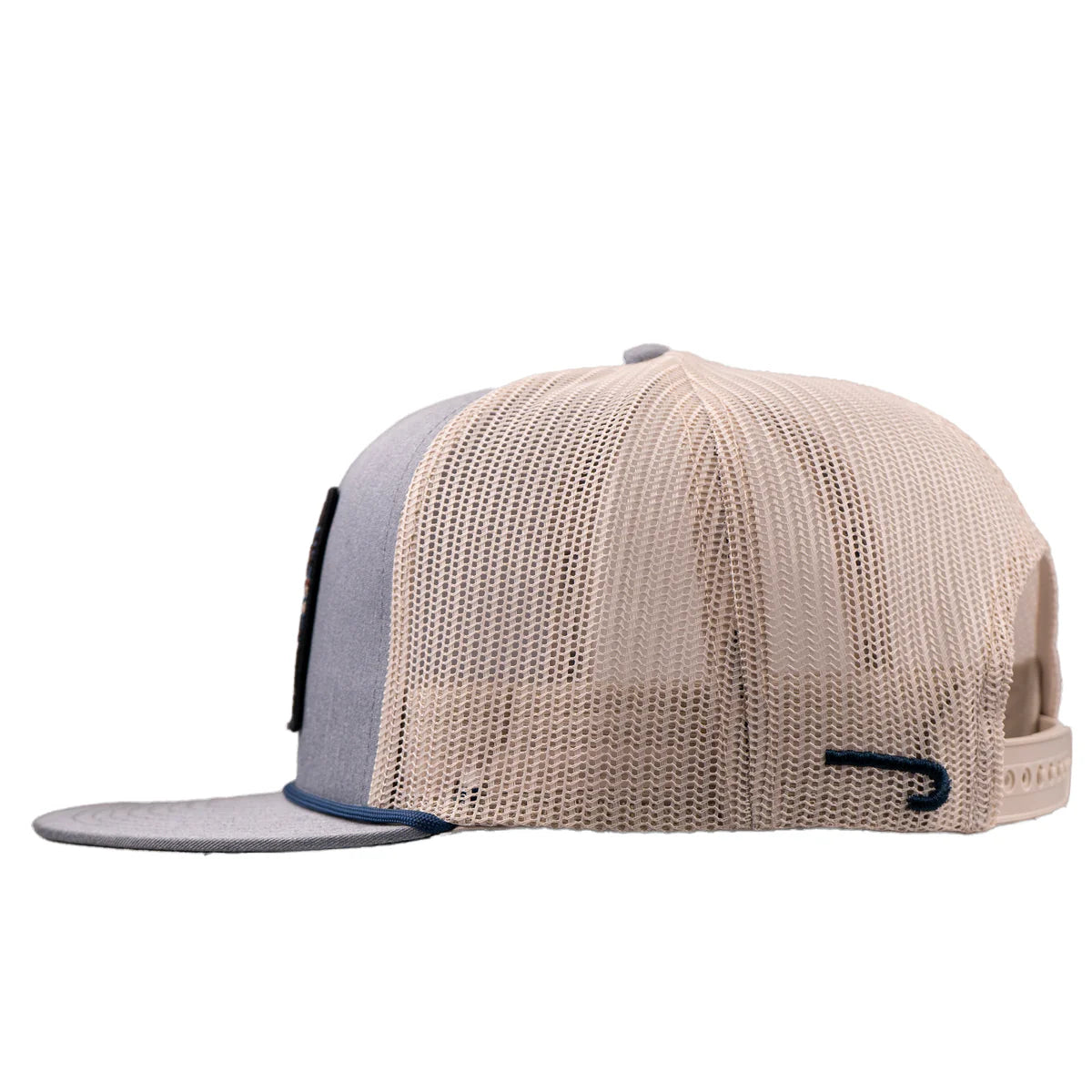 Lazy J Ranch Chambray & Tan Aztec Tribal Classic Rope Trucker Hat