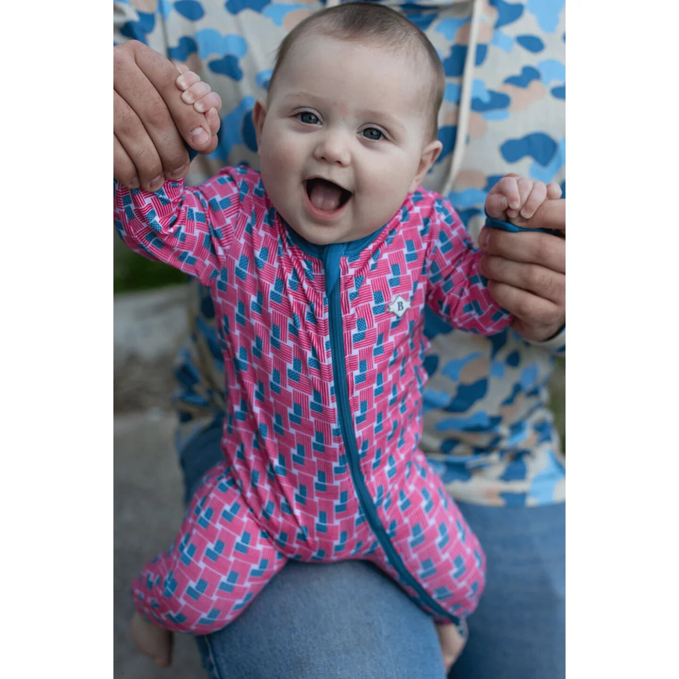 American Flag Burlebo Baby Zip Up