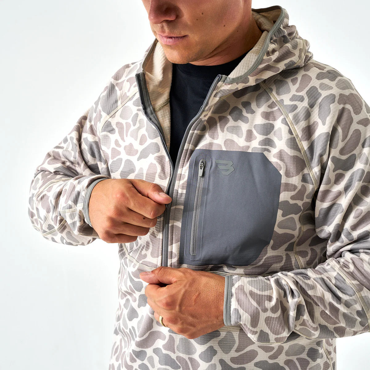 Blaze Tech Quarter Zip Classic Deer Camo Jacket