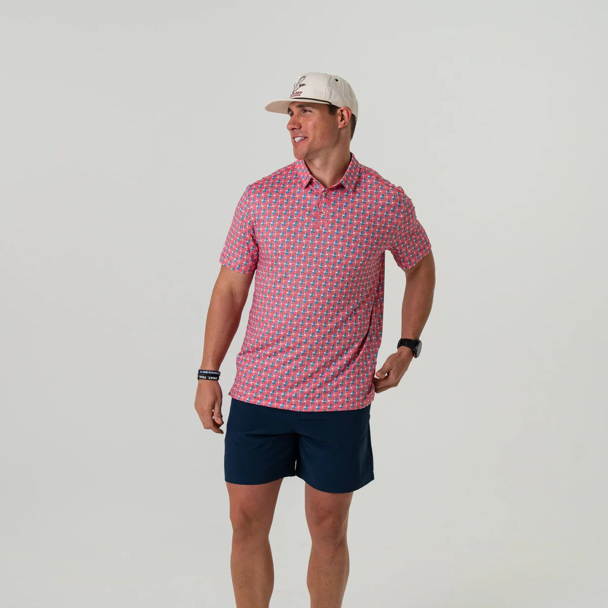 American Flag Burlebo Performance Polo