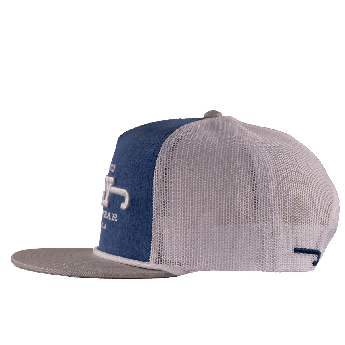 Lazy J Ranch Blue & White Dime Box Classic Rope Trucker Hat