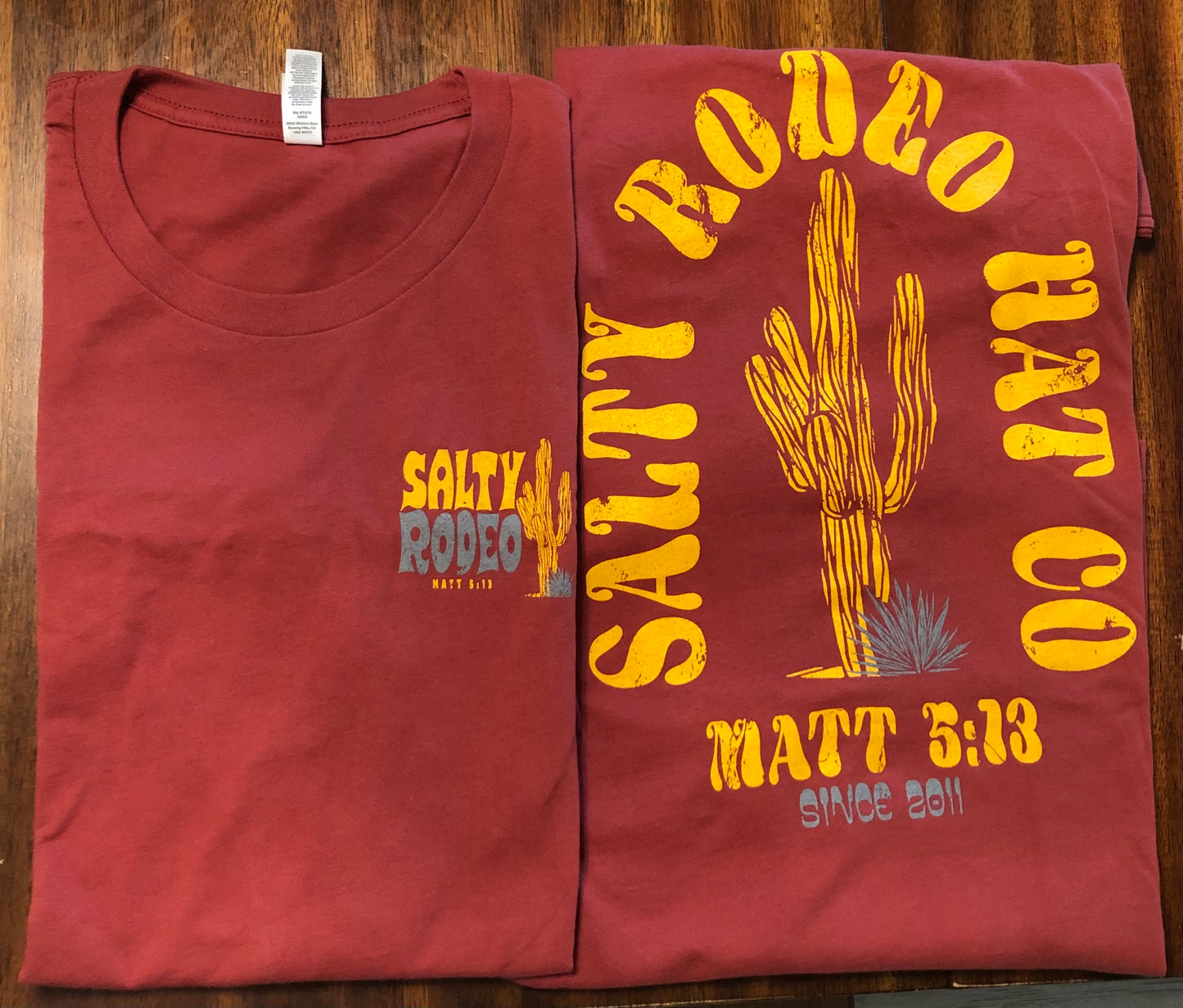 Salty Rodeo Rust Saguaro tee