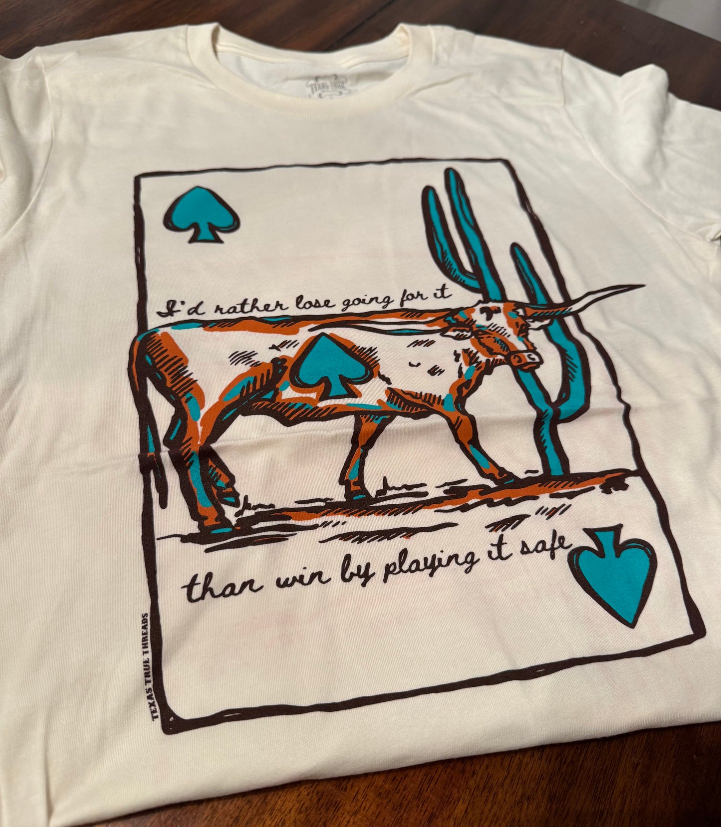 “Better to lose going for it” tee