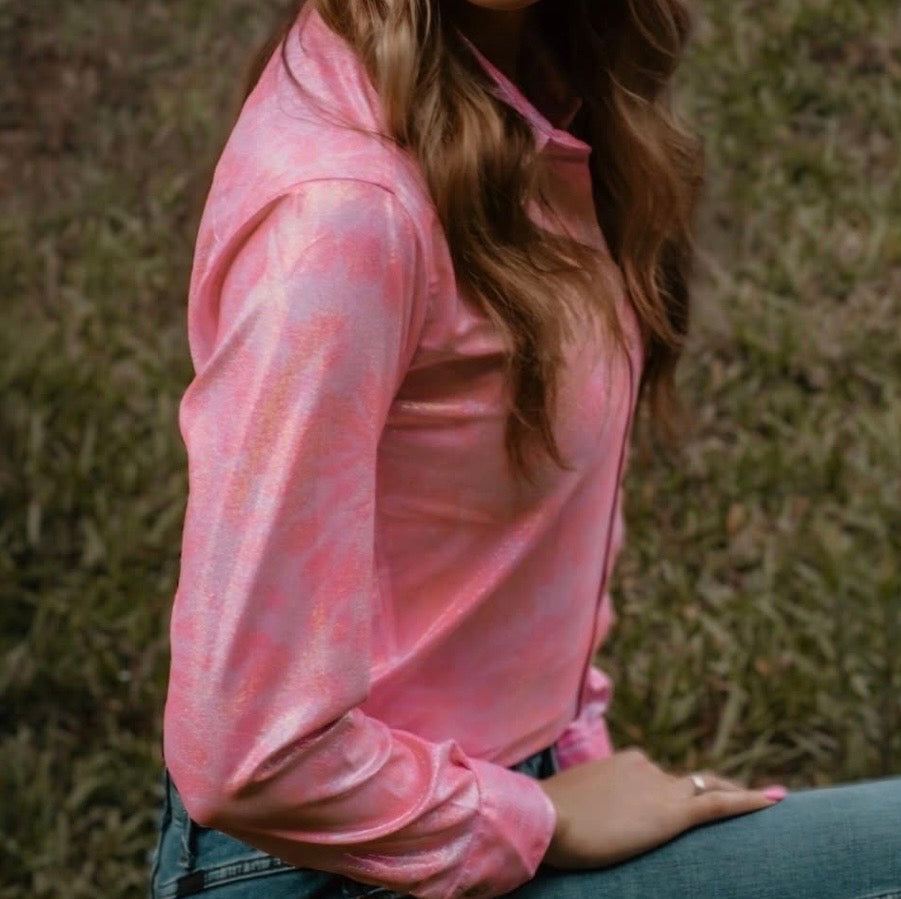 IF Branded pink tie dye shirt