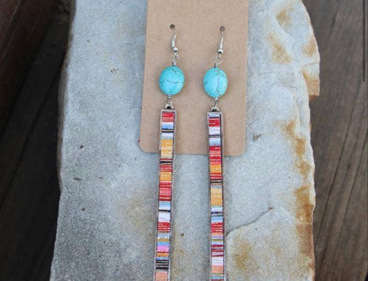 Serape bar earrings