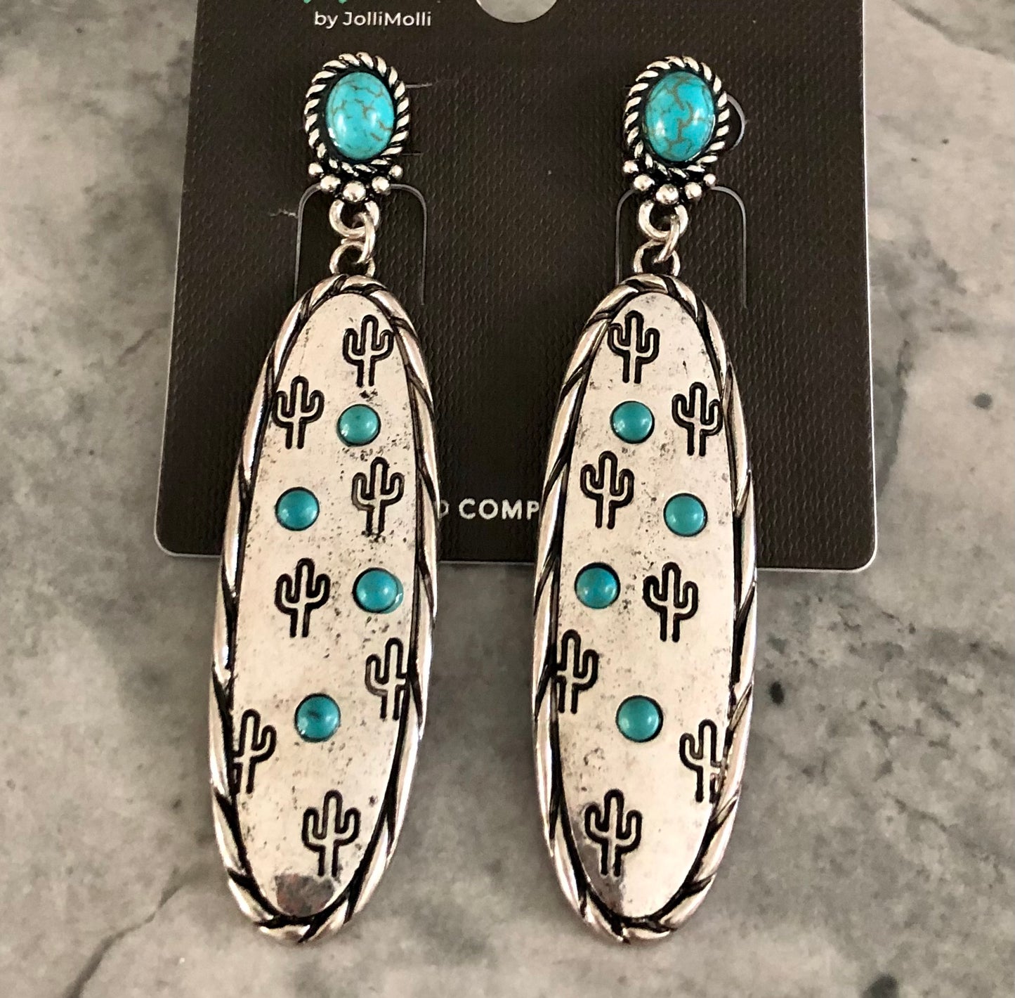 Cactus texture and turquoise drops