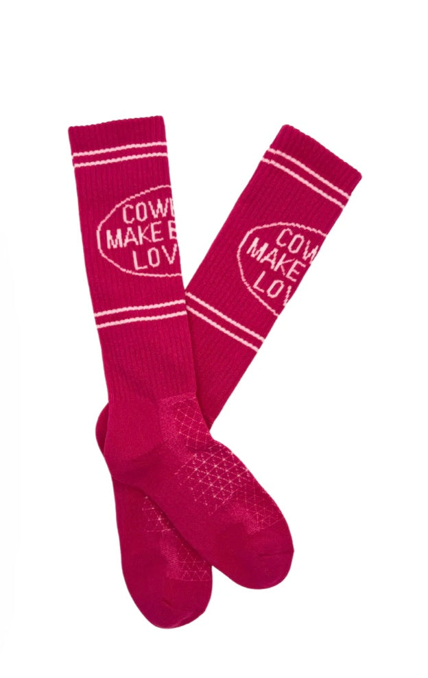 Lucky Chuck “Cowboys make better lovers” boot socks