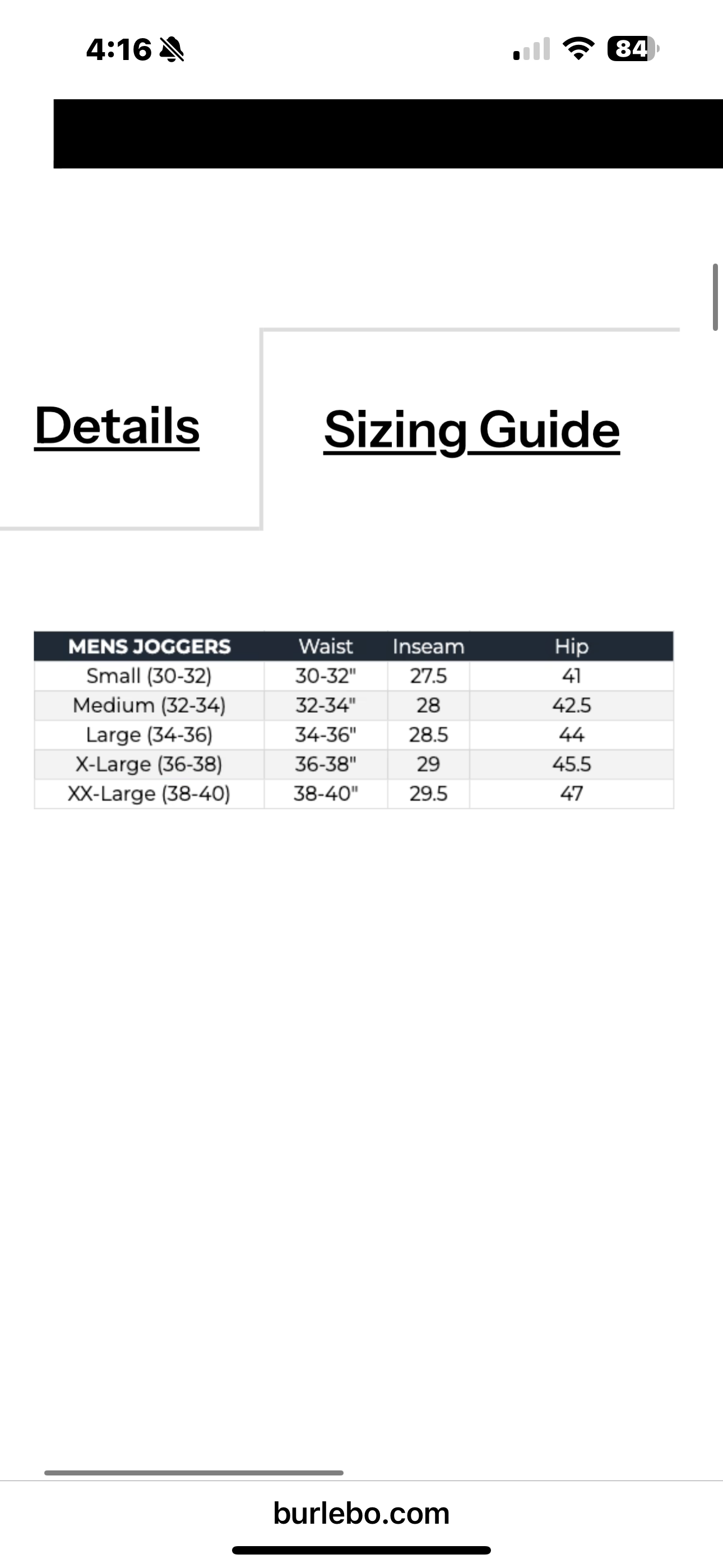 Burlebo Black Performance Jogger