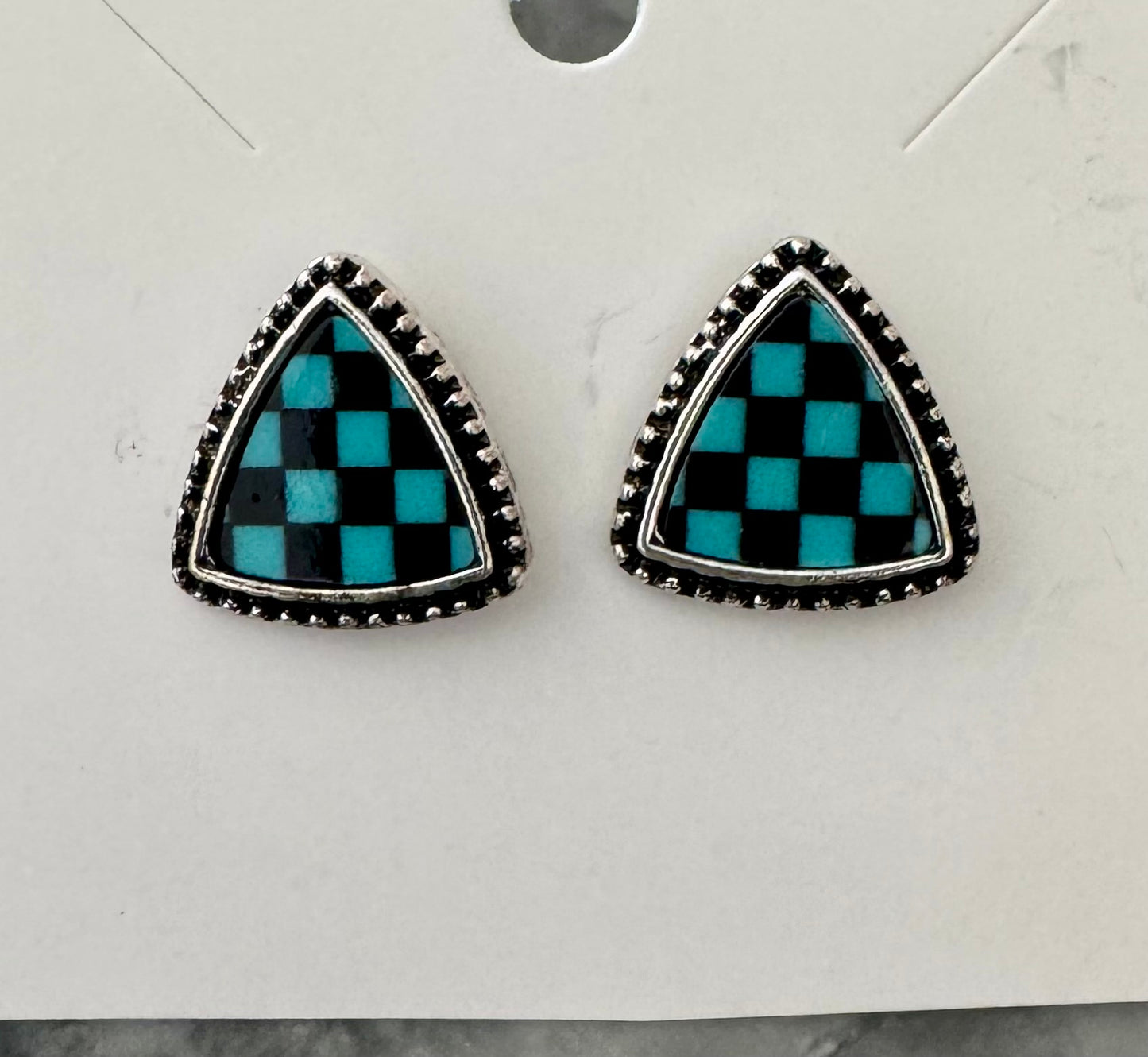 Triangle checkered studs
