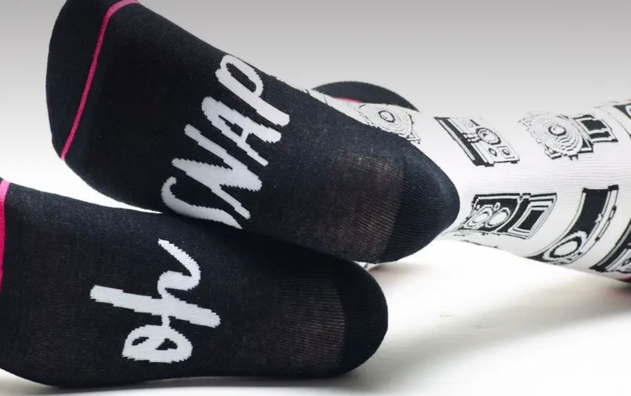 Oh Snap camera socks