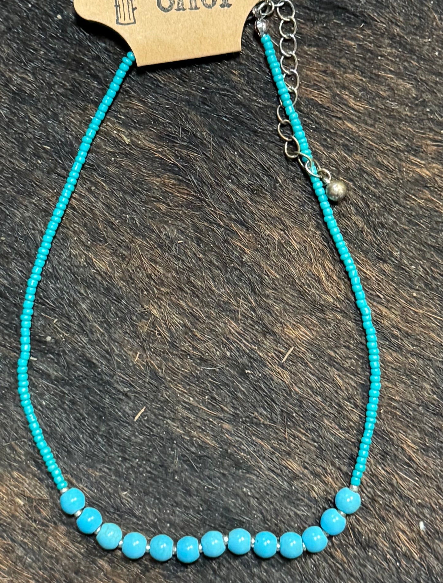 Turquoise beaded choker