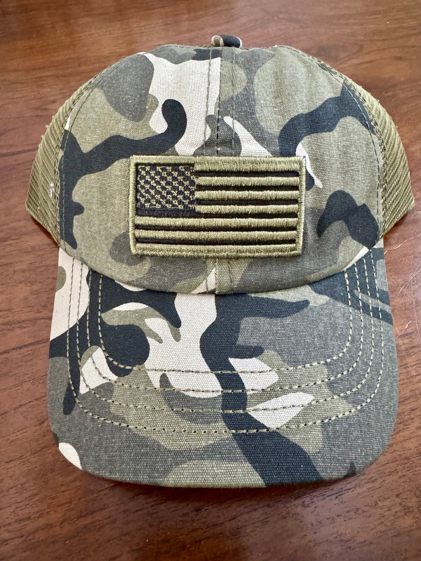 Camo flag hat