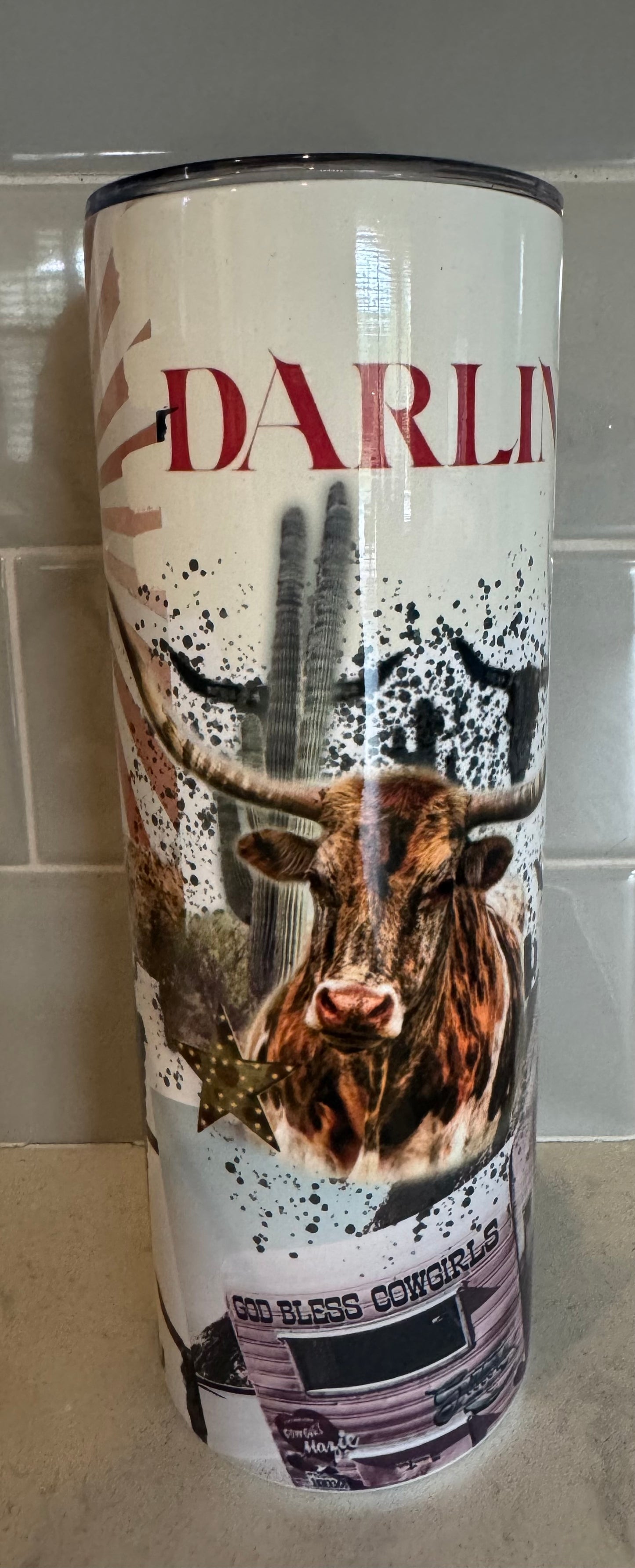 Cowgirls can’t be tamed tumbler