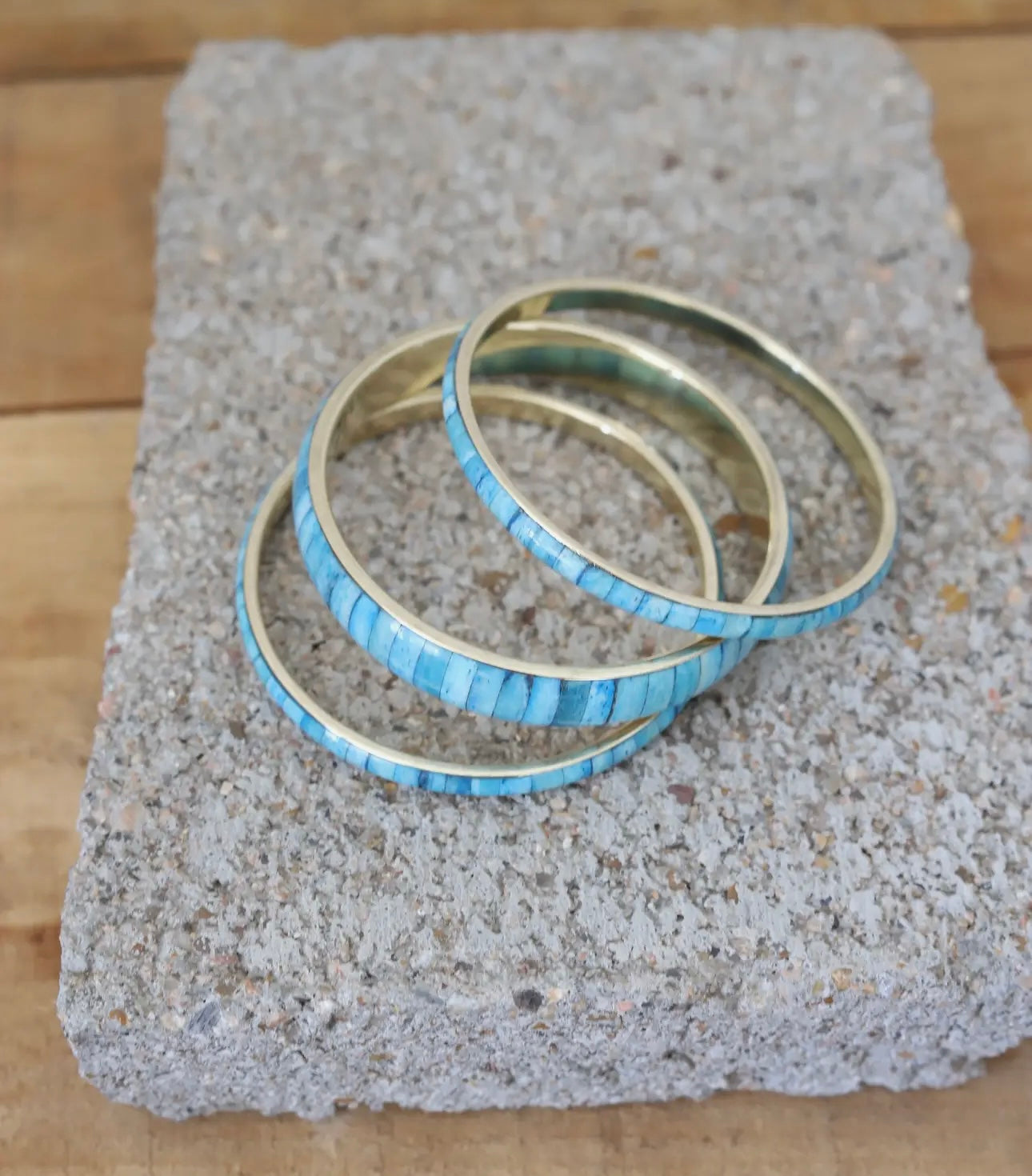 Turquoise bangle trio