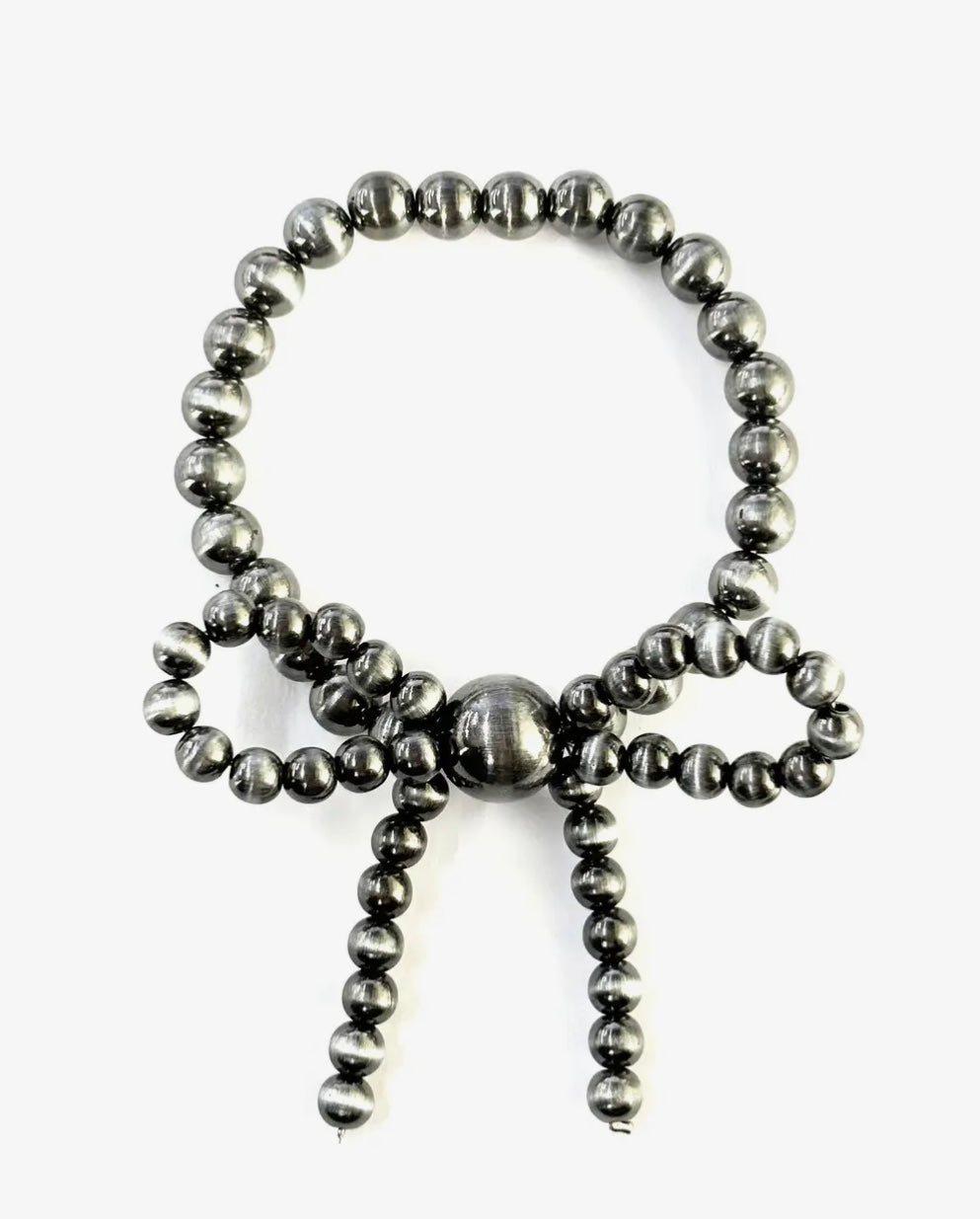 Western pearl ribbon stretch bracelet