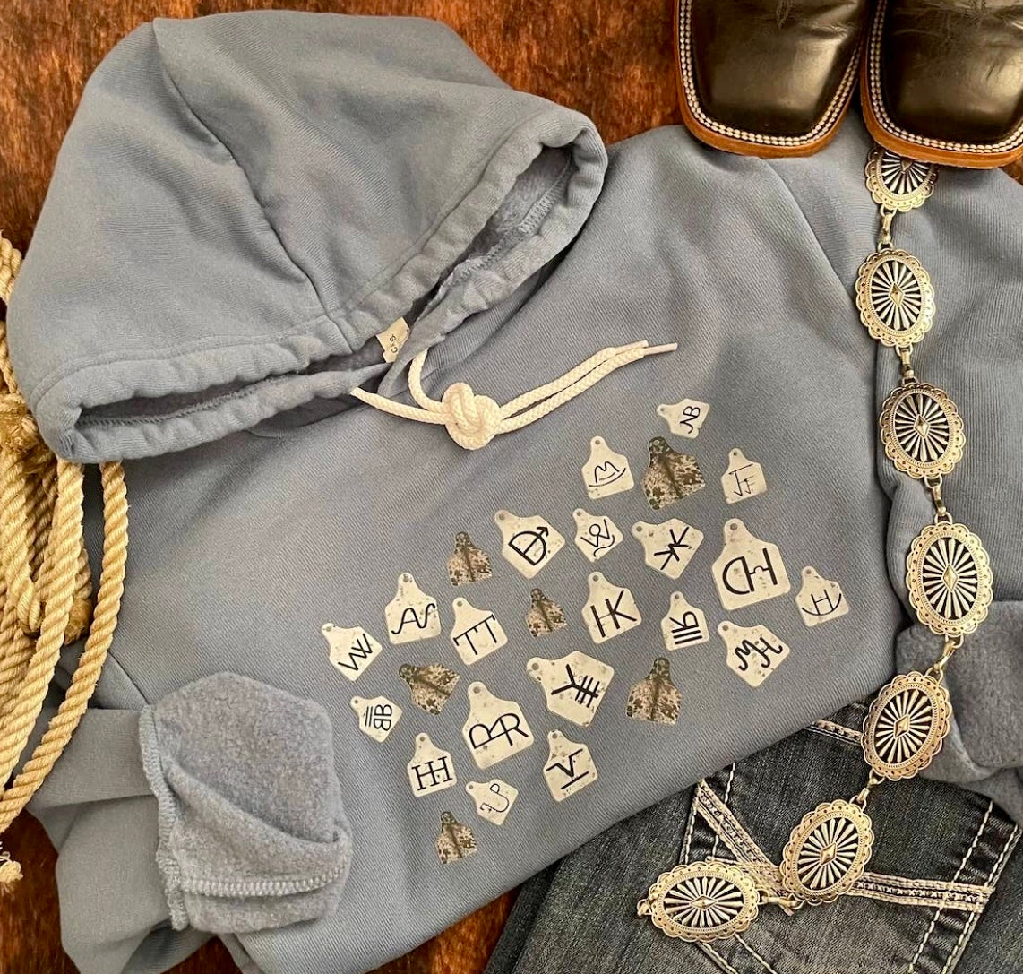 Cattle tag hoodie