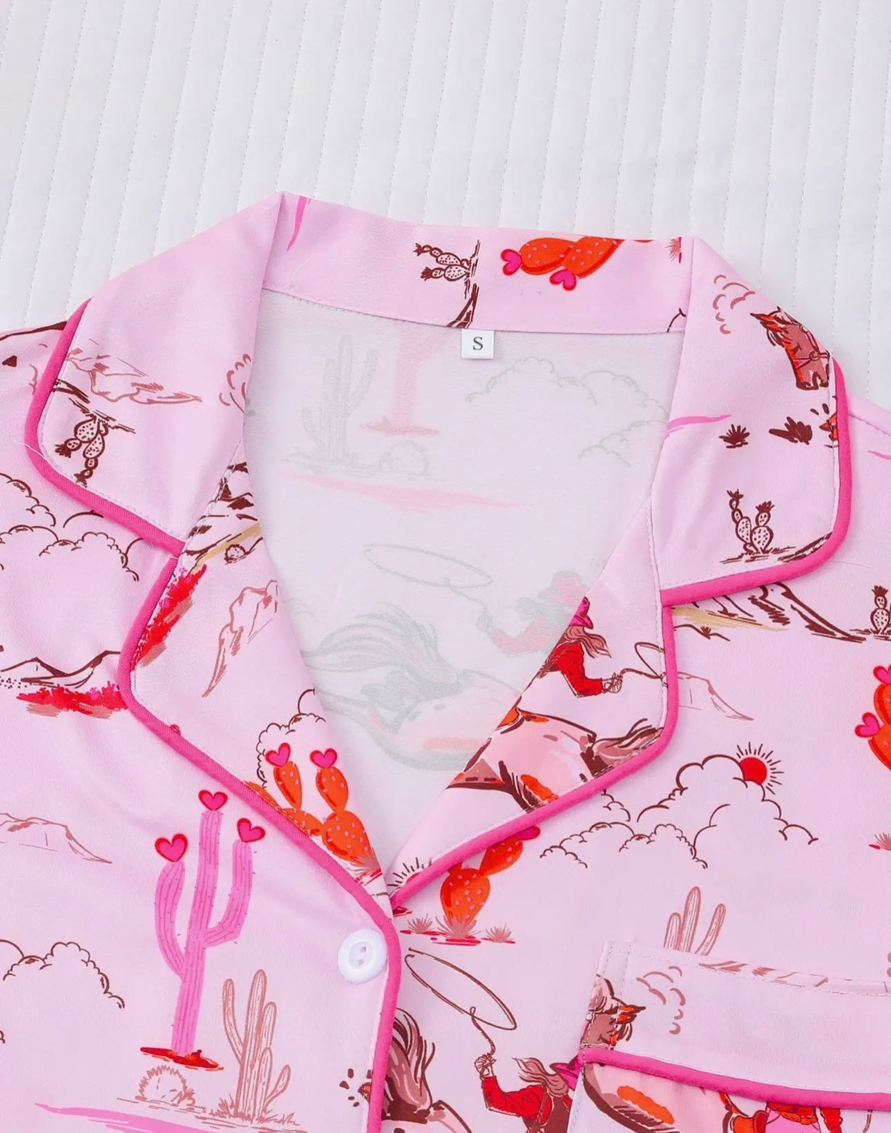 Pink cowgirl 2 pc pajama set