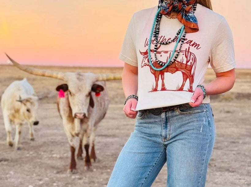 Live The Dream Longhorn tee