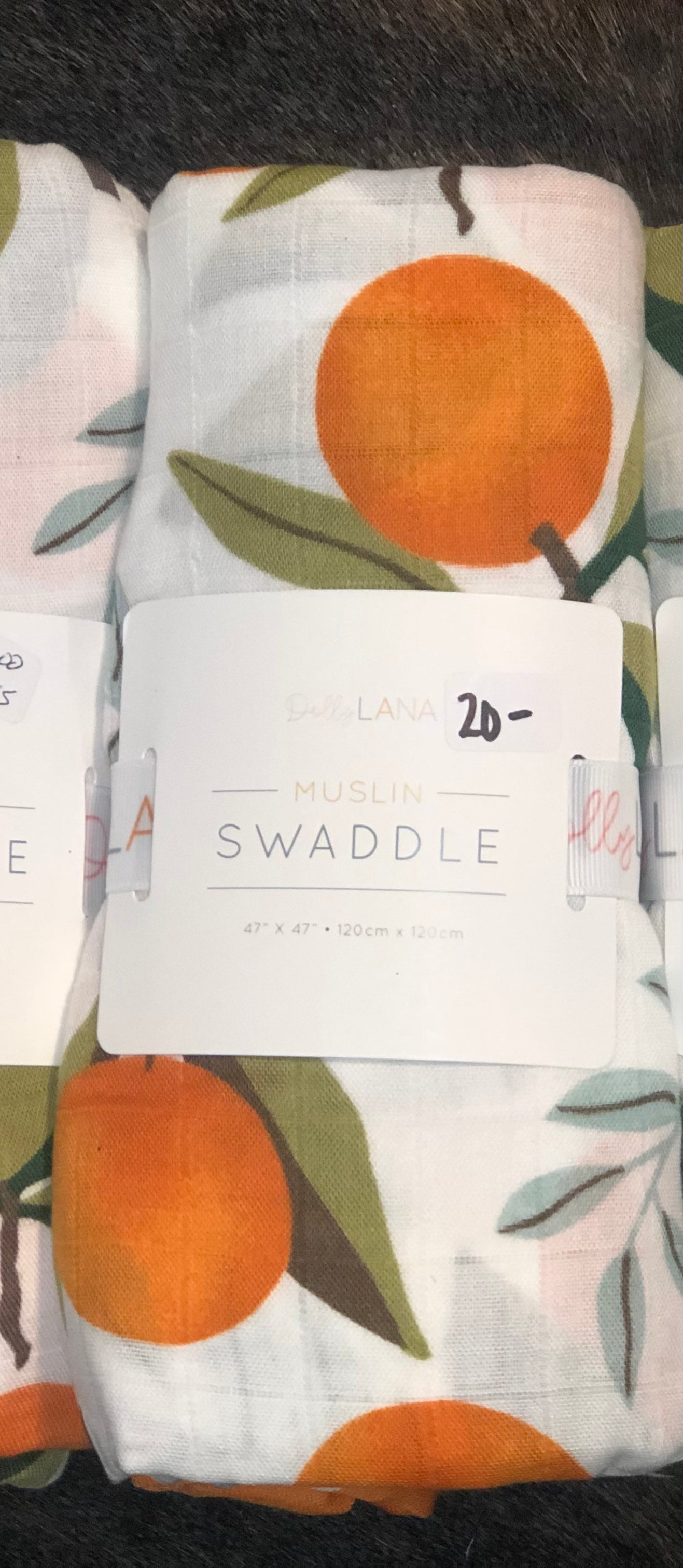 Oranges muslin swaddle