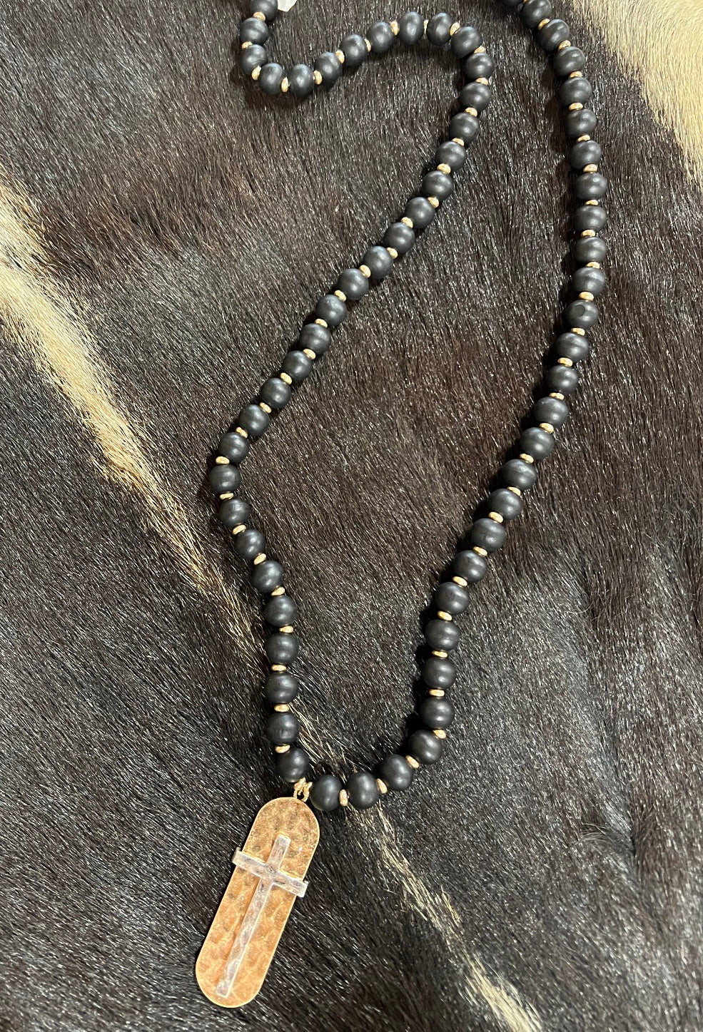 Gold Cross pendant necklace