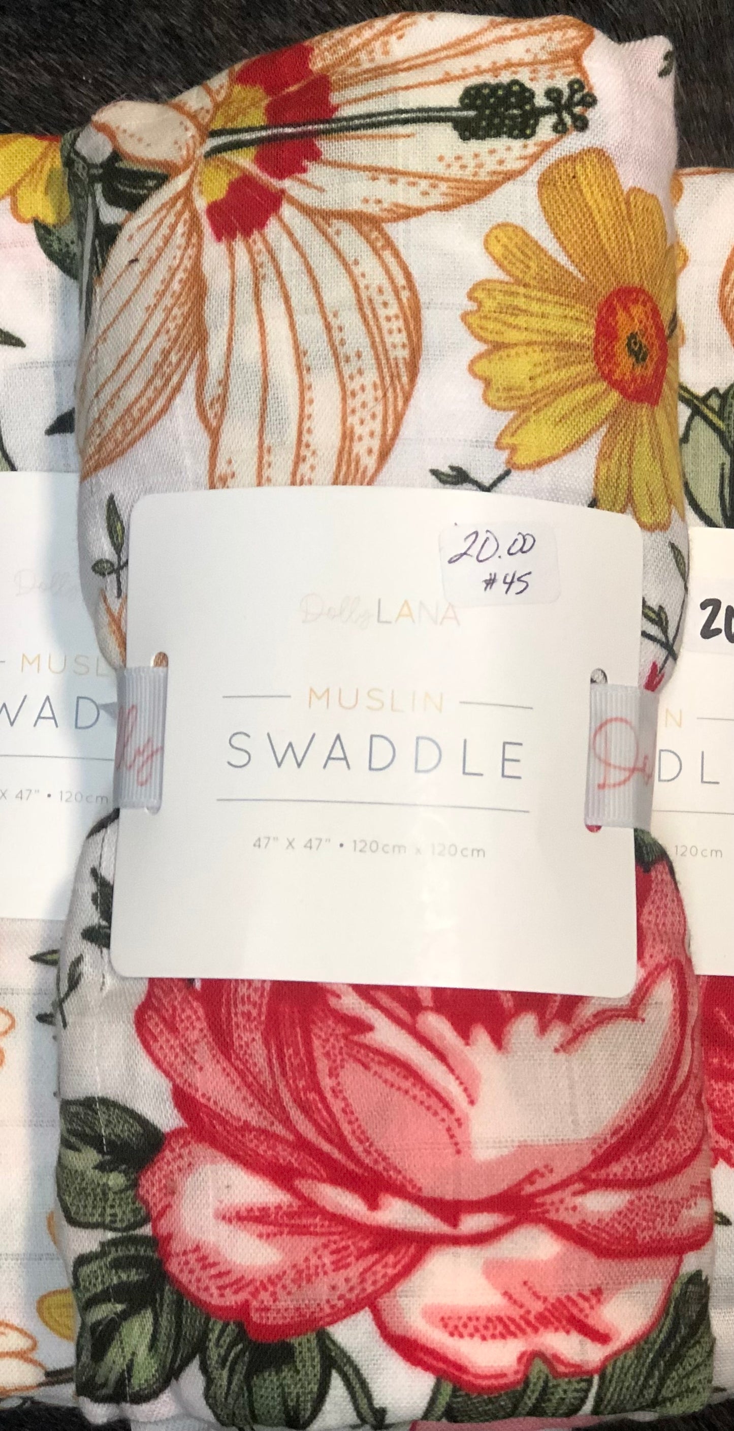 Wildflowers Muslin swaddle