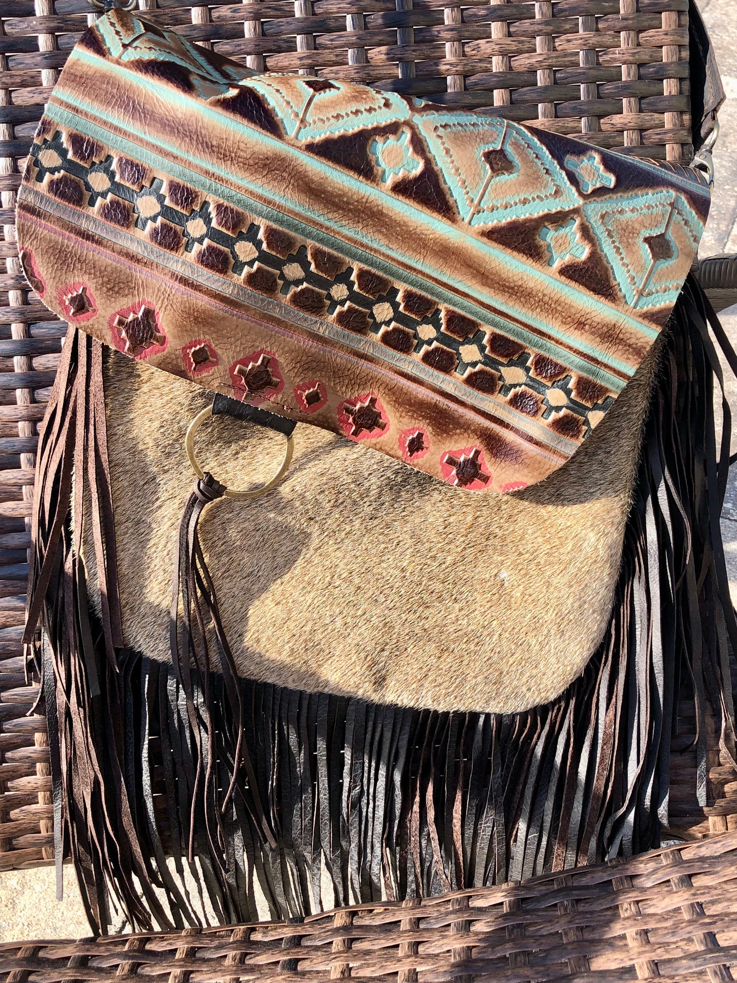 Jewelry Junkie Turquoise Navajo flap crossbody