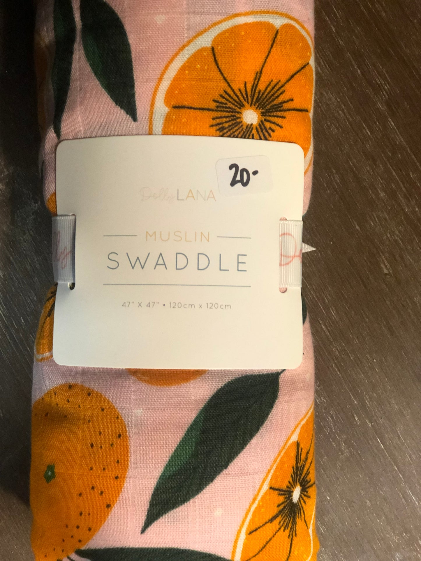 Oranges muslin swaddle