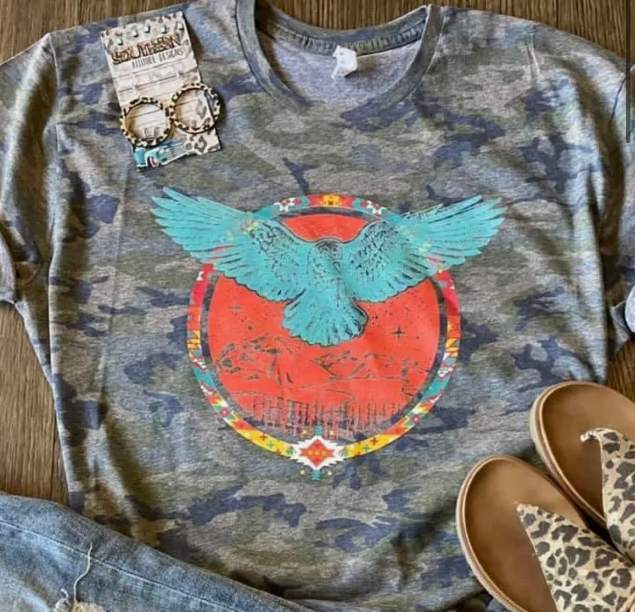 “Rise with wings like eagles” camo graphic