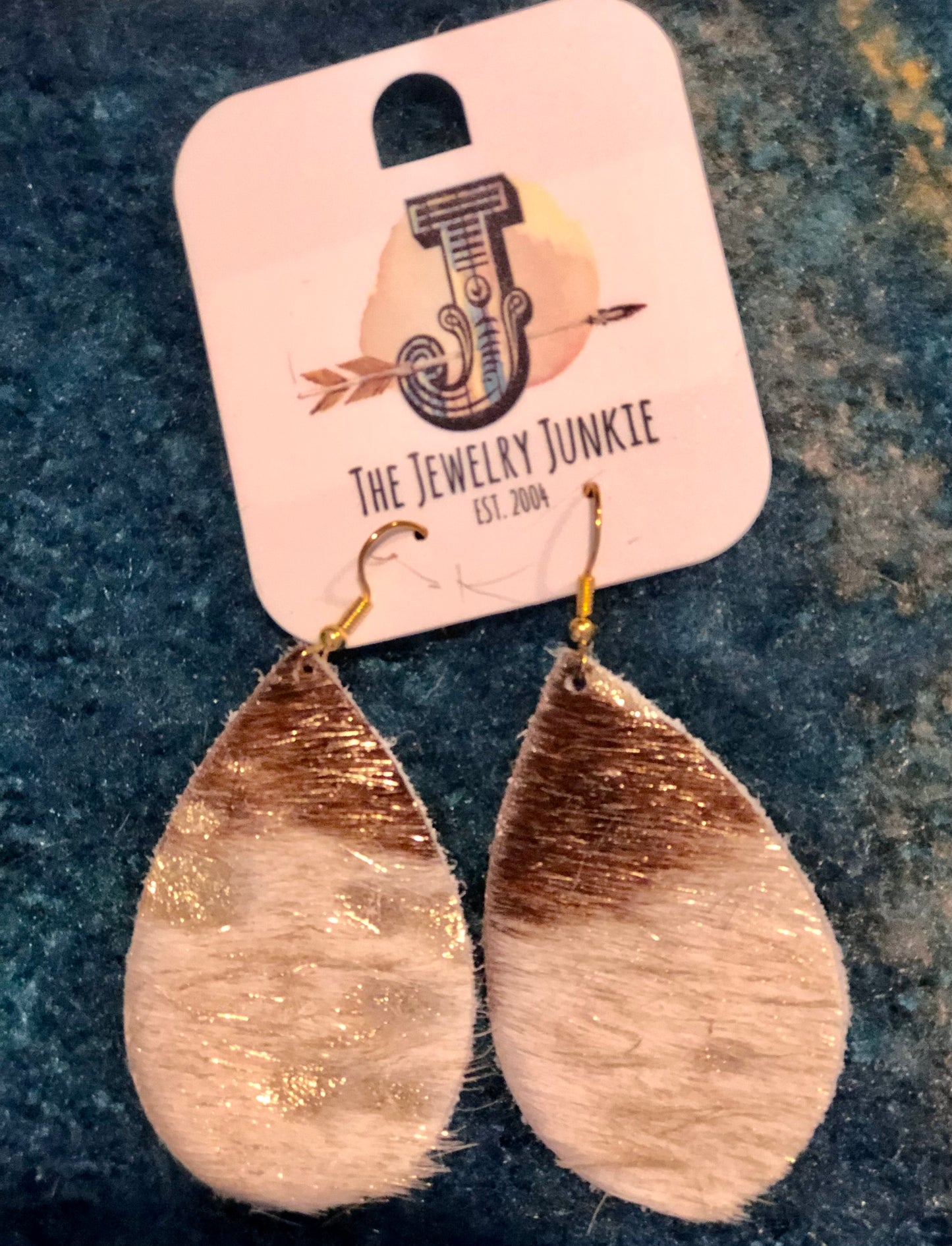 Mixed metallic hide earrings