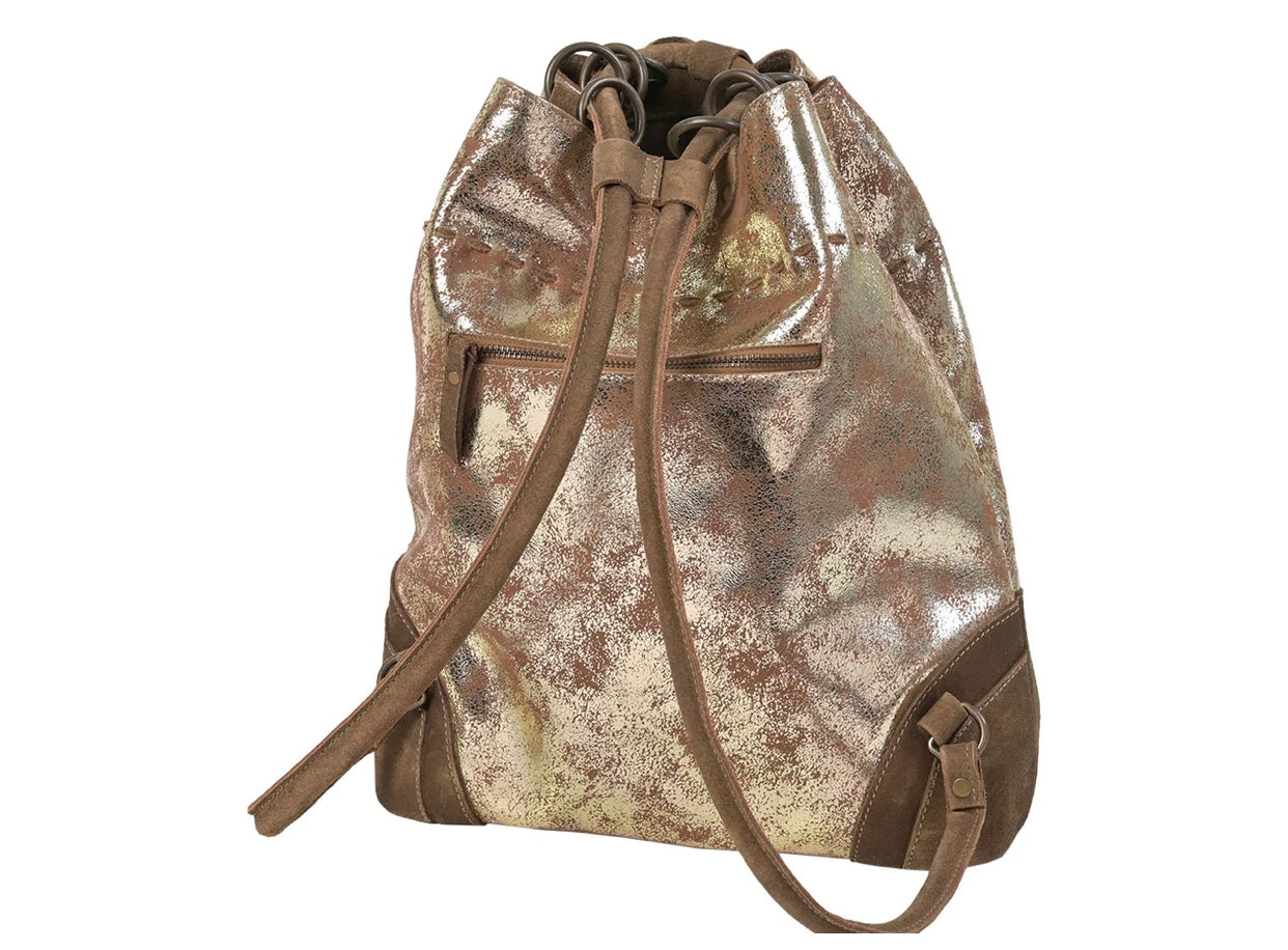 Flaxen roan drawstring backpack