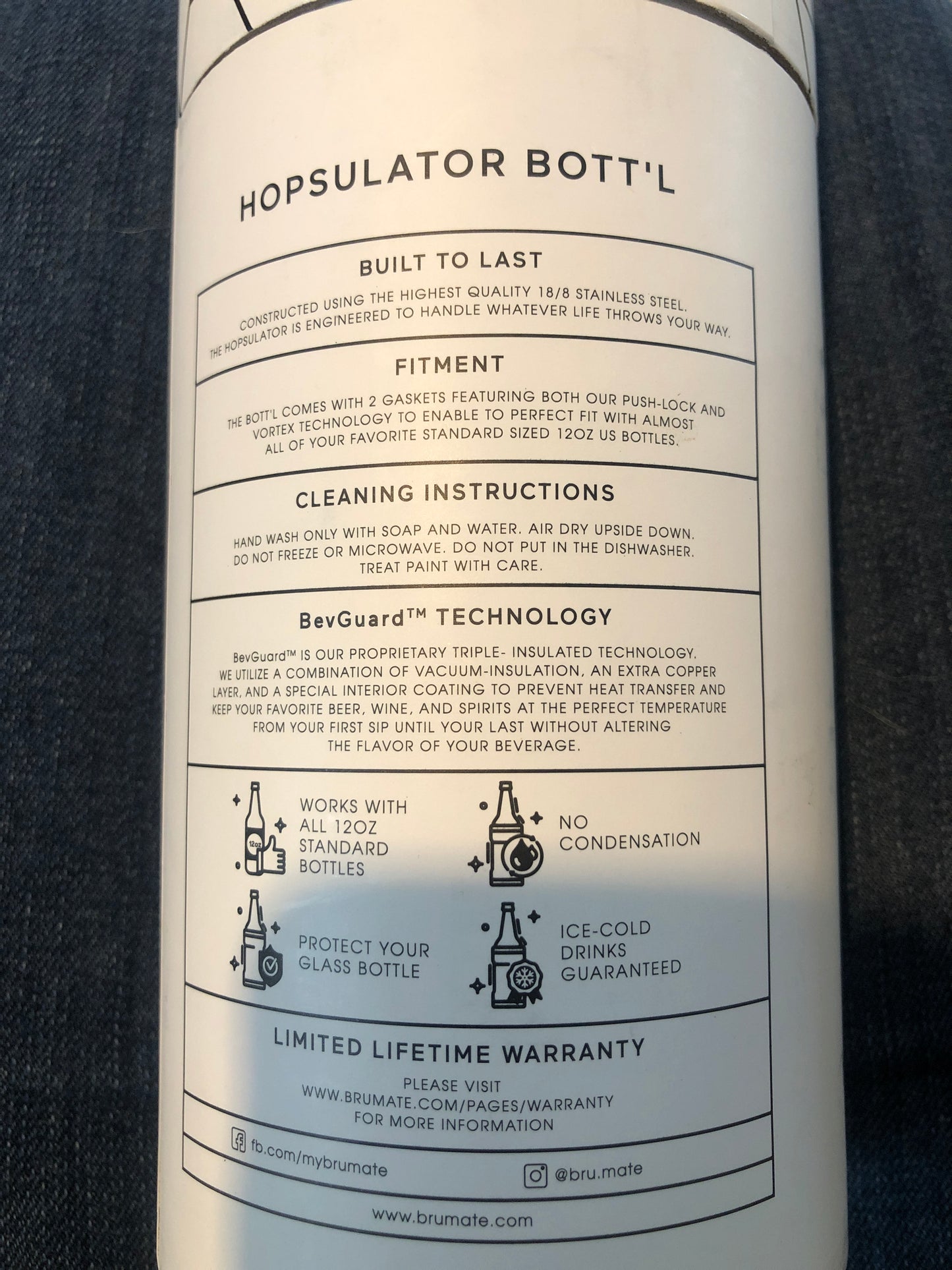 Brumate Hopsulator Bottle onyx leopard