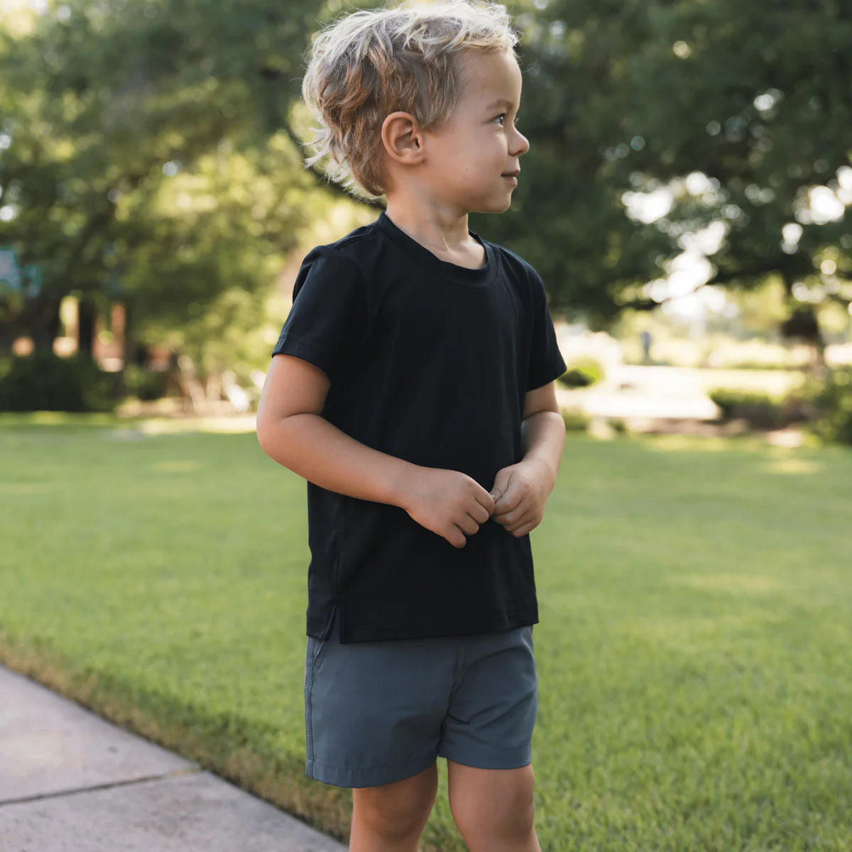 Youth River Rock Grey Burlebo Everyday Shorts With Classic Deer Camo Pocket