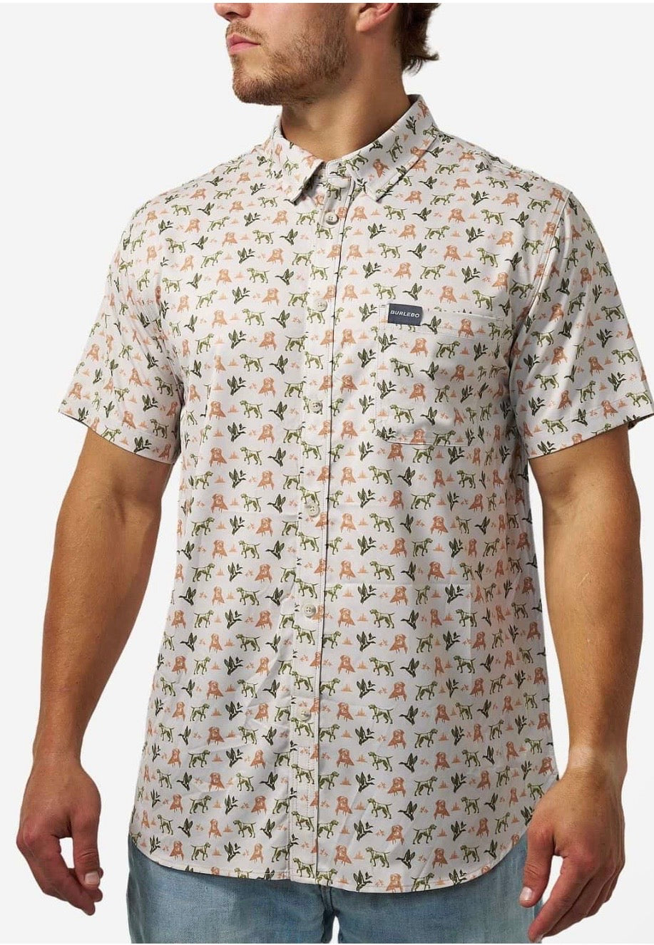 Mallard Duck Dog Performance Button Up Burlebo Fl