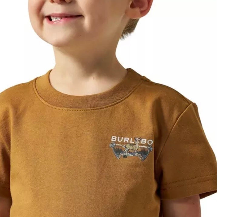 Bow Hunter Youth Burlebo T Shirt Light Brown Fl/ Tx