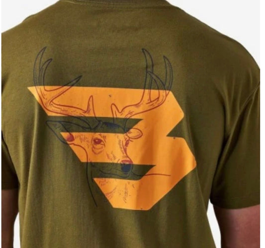 Men's Burlebo Hunter Green
Deer Flying B Logo Short Sleeve Tee Fl/ Tx SST-DRFB-HNTG