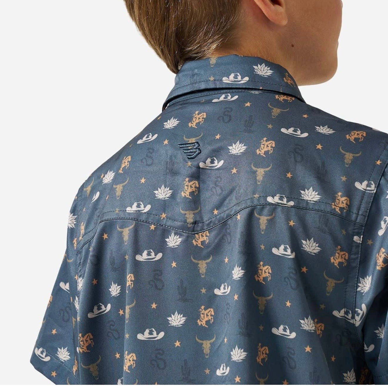 Youth Desert Night Performance Western Shirt FL/TX