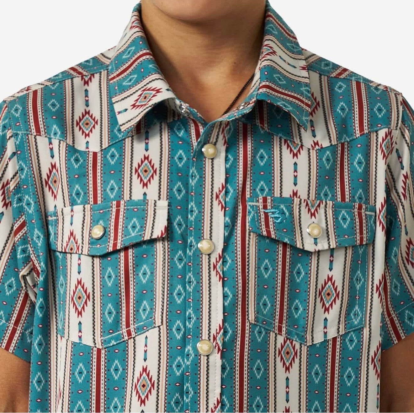 The Abbott Youth Burlebo Western Performance Shirt Fl/ Tx