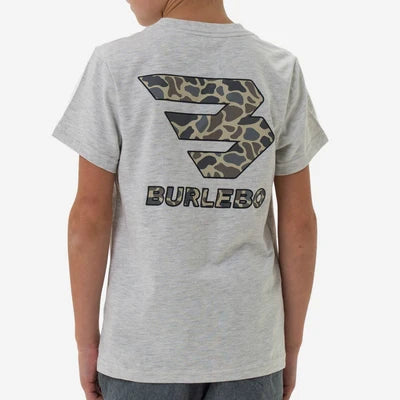 Flying B Classic Deer Camo /Ash Grey  Youth Burlebo Short Sleeve T Shirt