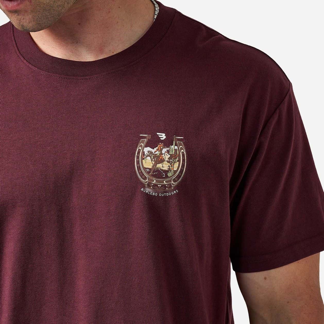 Horseshoe Maroon Burlebo Short Sleeve T Shirt
