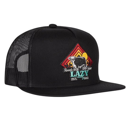 LAZY J RANCH BLACK CACTUS SUNRISE
CLASSIC FIVE PANEL
TRUCKER HAT