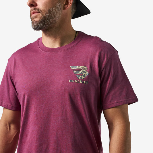 Flying B Heather Wine Burlebo T Shirt Fl/Tx