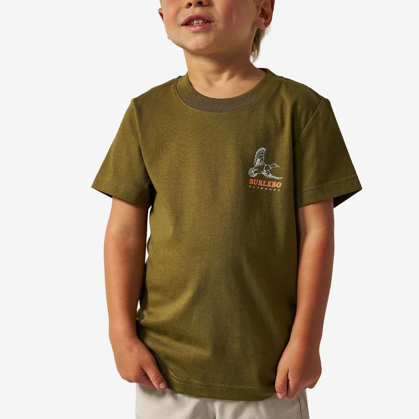 Duck Wild Hunter Green Burlebo Youth Short Sleeve T Shirt