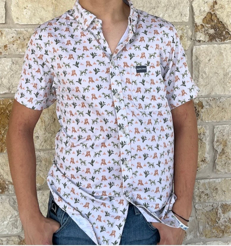 Mallard Duck Dog Performance Button Up Burlebo Fl