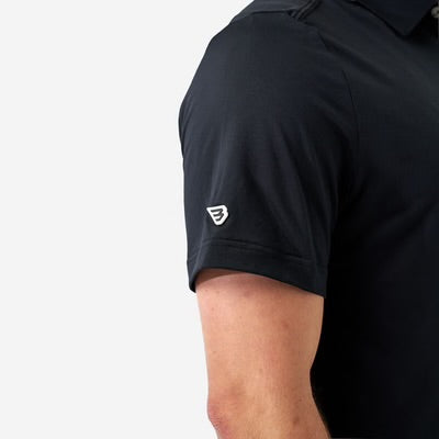 Black Burlebo Performance Polo Pp-BLK FL/Tx
