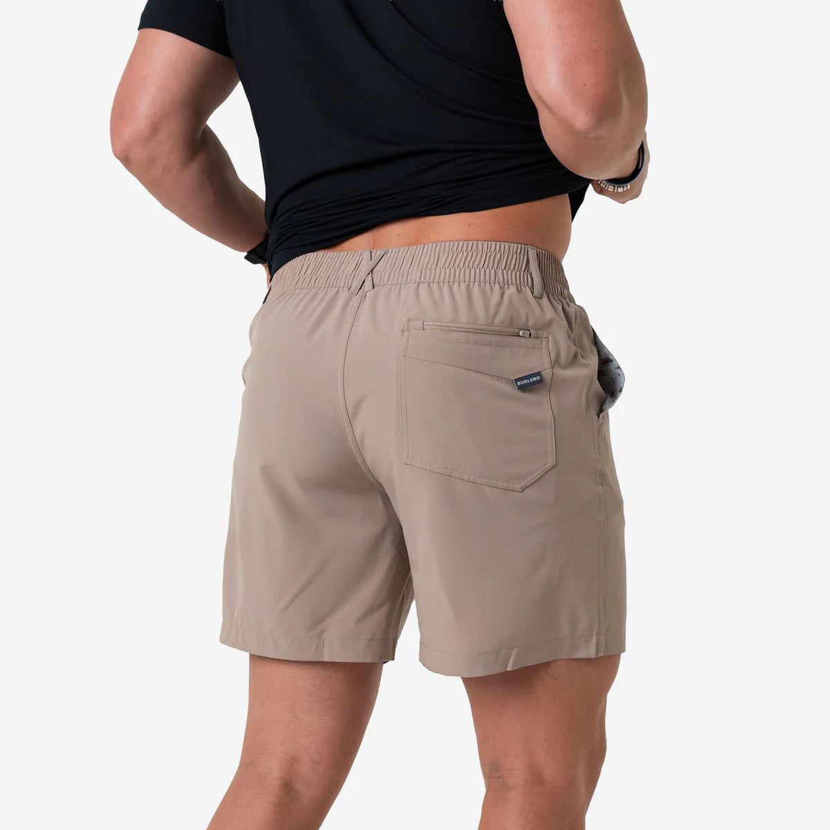 Cobblestone Khaki 7” Burlebo Everyday Shorts With Duck Hunt Pocket
