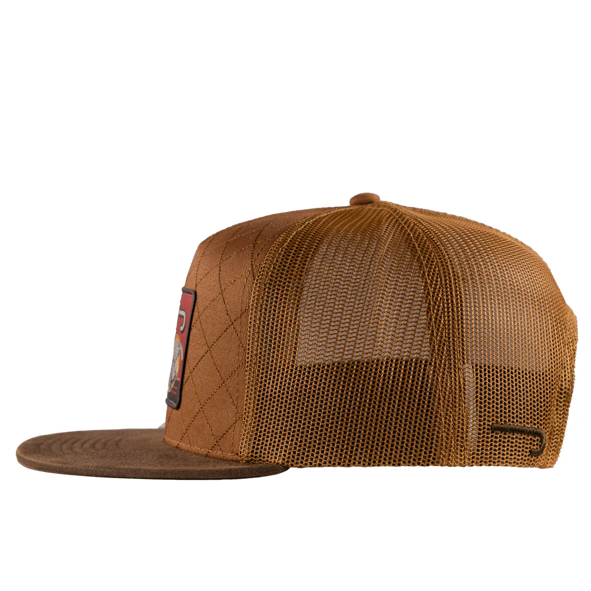 Lazy J Ranch Coyote Brown Quilted Hard Day Classic Five Panel Trucker Hat