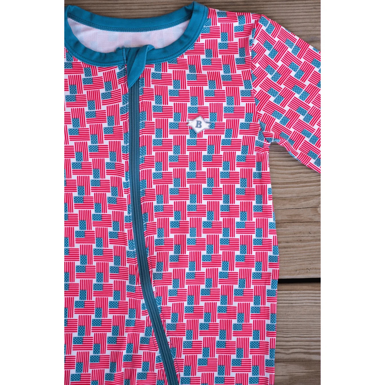 American Flag Burlebo Baby Zip Up