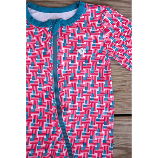 American Flag Burlebo Baby Zip Up Fl